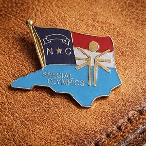 North Carolina Special Olympics Games Vintage Lapel Pin